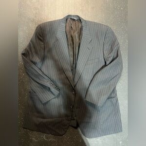 Burberry Gray Pinstripe Suit Jacket